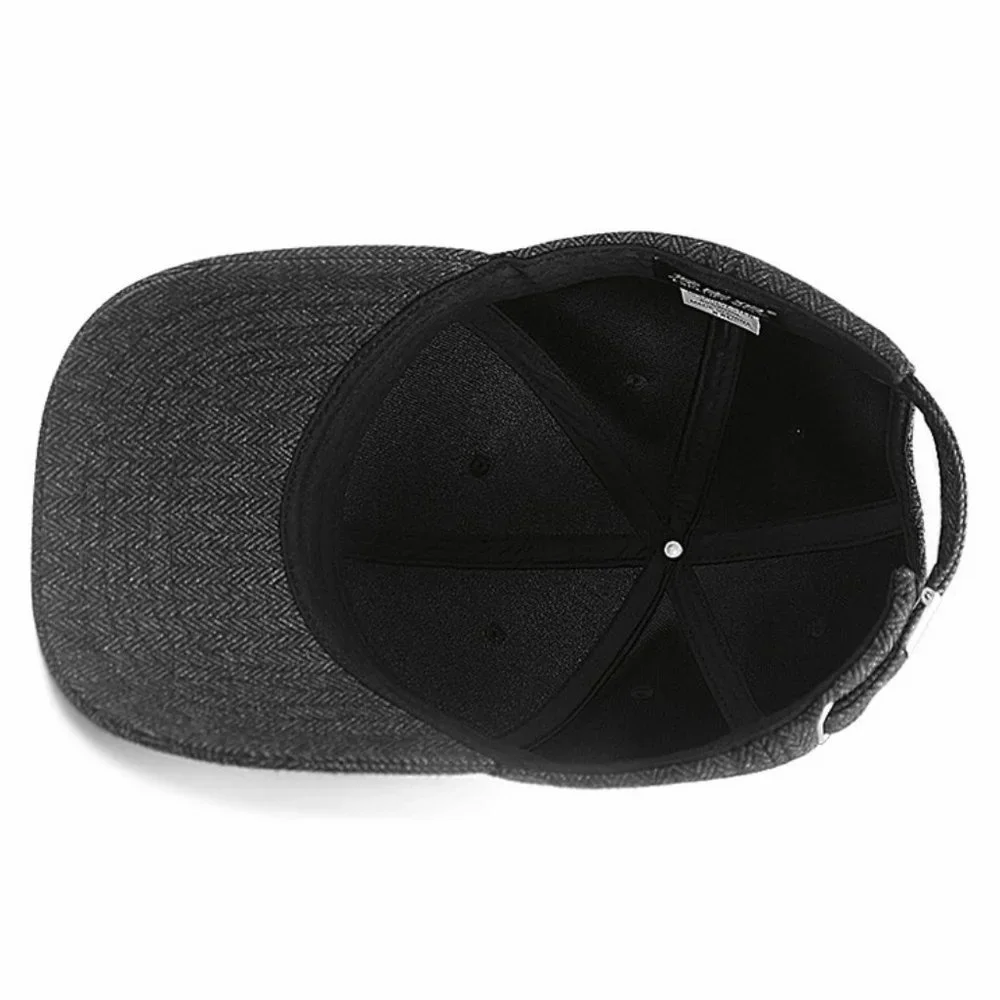Winter Dad Warm Felt Hats Big Head Man Wool Cap Male Plus Size Baseball Caps - Picture 2 of 4